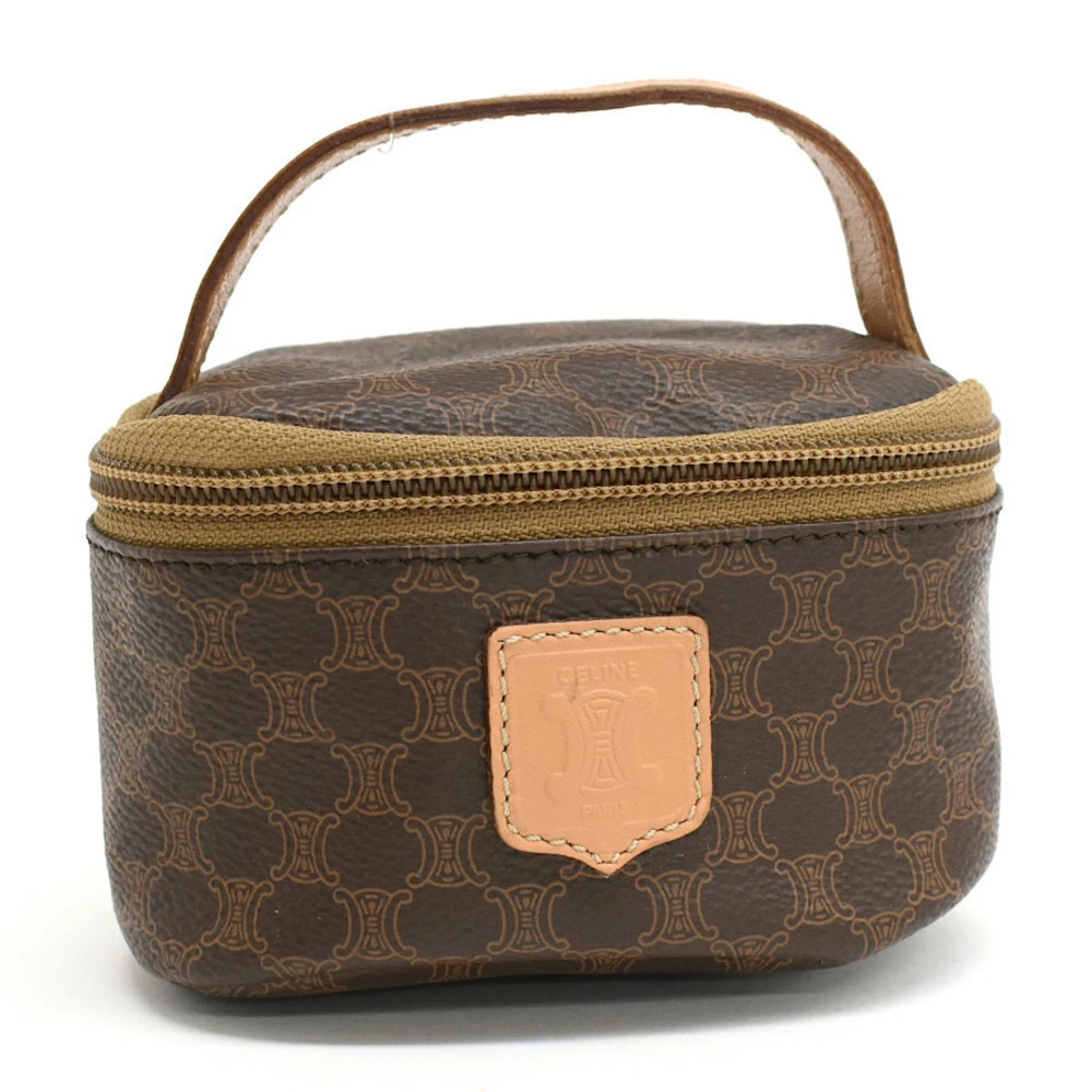 Celine Vanity Bag Macadam Leather Brown